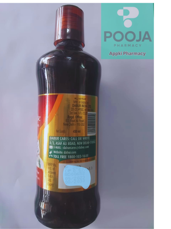DABUR ASHWAGANDHARISHTA SYRUP - Image 2