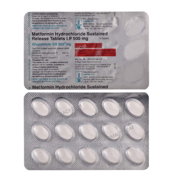 GLUCONORM SR 500MG TABLET - Image 3