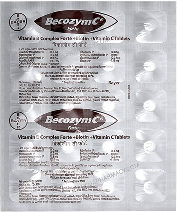 BECOZYMC FORTE TABLET - Image 2