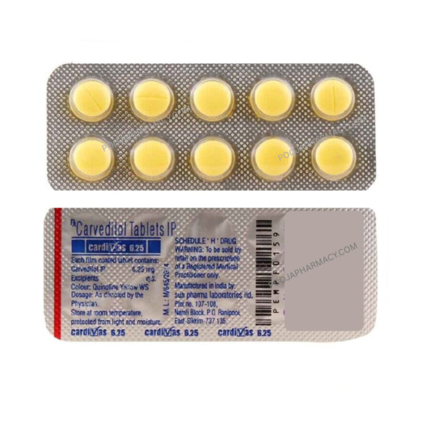 CARDIVAS 6.25MG TABLET - Image 3