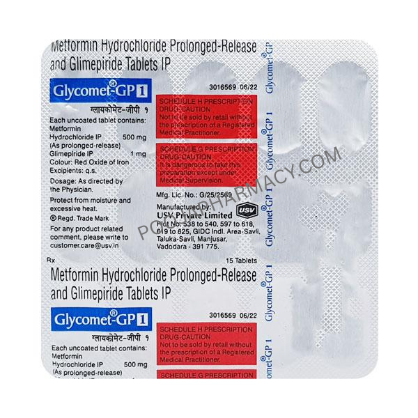 GLYCOMET - GP 1MG TABLET - Image 2
