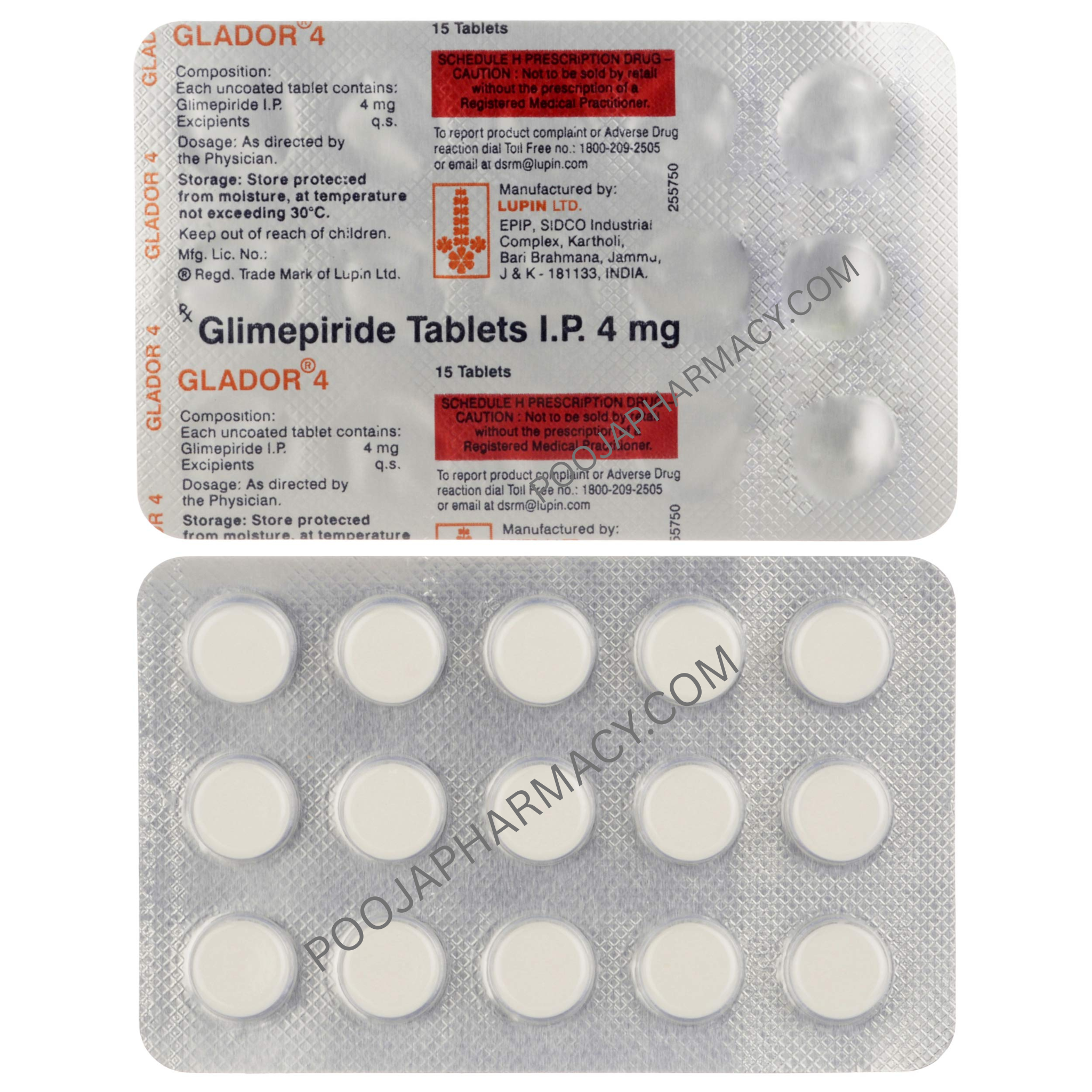 GLADOR 4 MG TABLET - Image 2