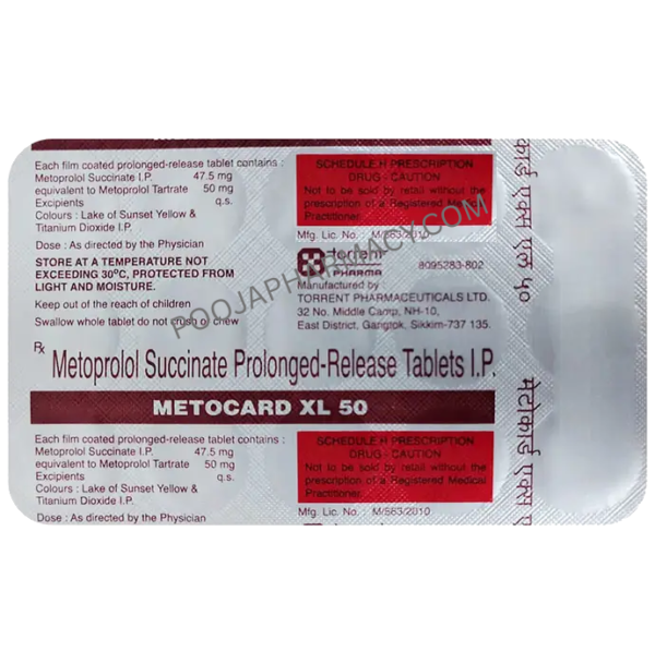 METOCARD XL 50 MG TABLET - Image 3