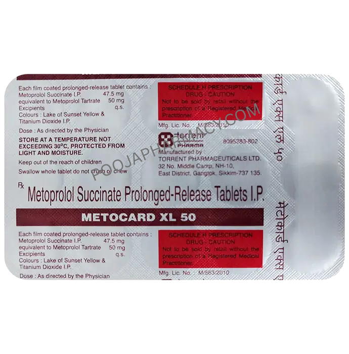 METOCARD XL 50 MG TABLET - Image 3