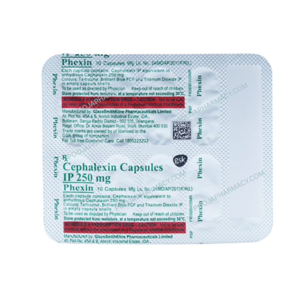PHEXIN 250MG CAPSULES - Image 2