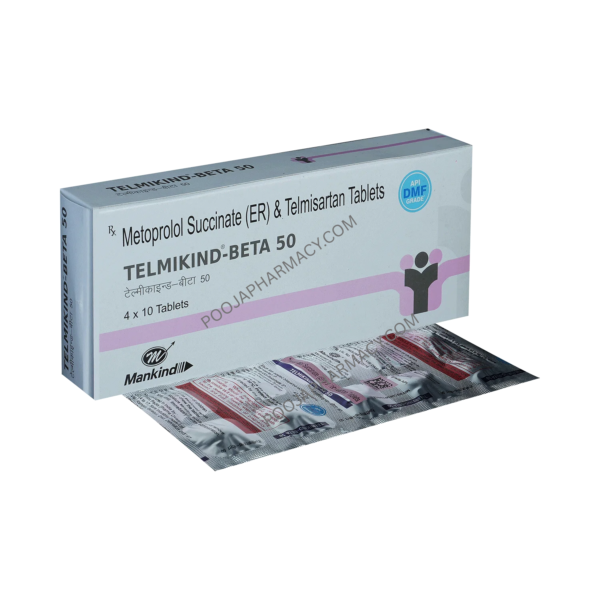 TELMIKIND BETA 50 TABLET - Image 2