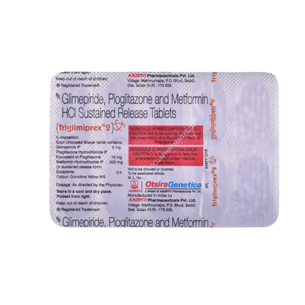 TRIGLIMIPREX 2MG TABLETS - Image 3