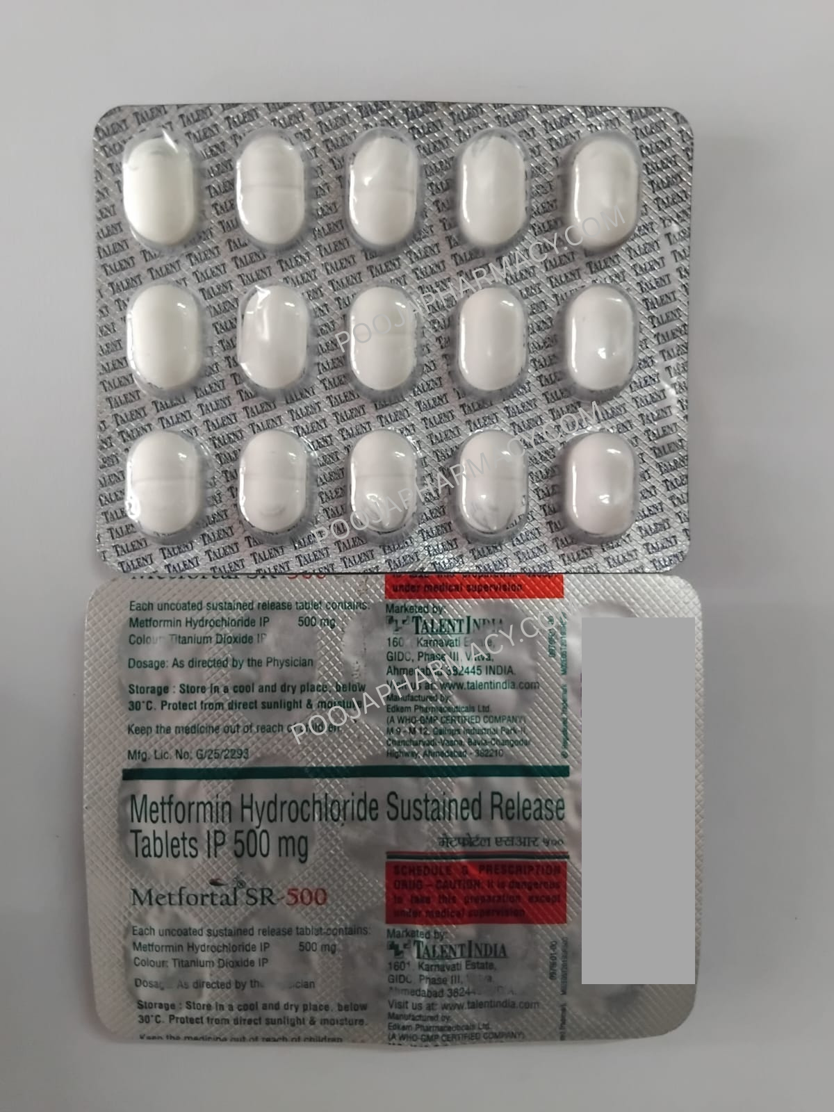 METFORTAL SR 500MG TABLET PACK OF-4 STRIP