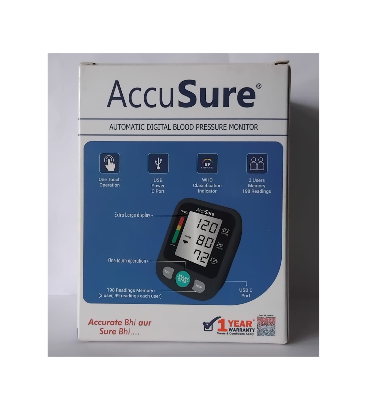 AccuSure Autometic Digital Blood Pressure Monitor - Image 3