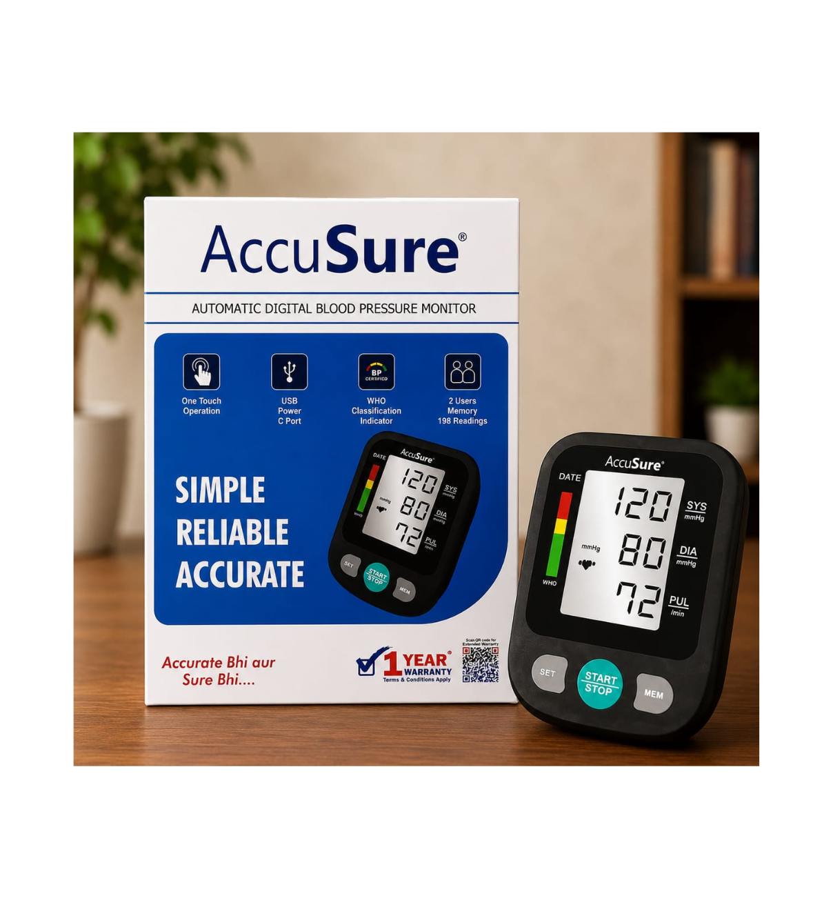 AccuSure Autometic Digital Blood Pressure Monitor